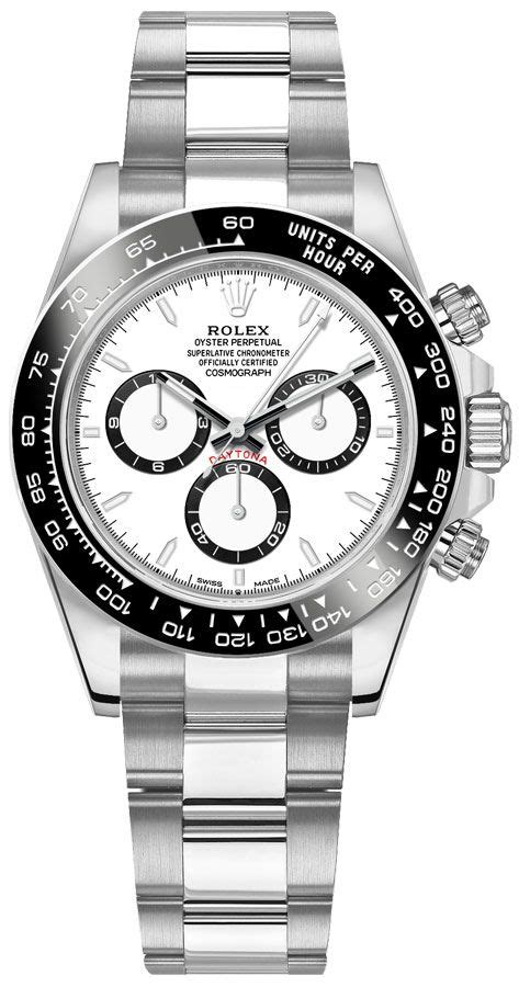 rolex cosmograph daytona white dial steel men's watch 126500ln-0001